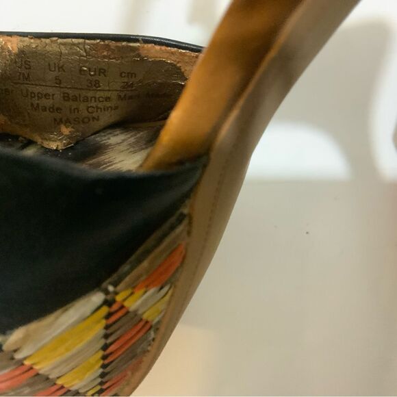 Sam Edelman Mason Women's Black Leather Open Toe Ankle Strap Platform Heels 7 M - Picture 9 of 13